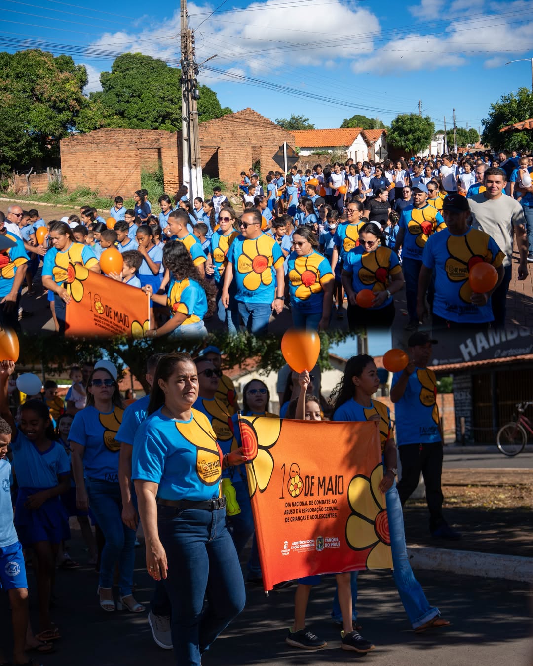 Prefeitura de Tanque do Piauí realiza caminhada em alusão à campanha Maio Laranja - Divulgação/ASCOMPrefeitura de Tanque do Piauí realiza caminhada em alusão à campanha Maio Laranja - Divulgação/ASCOM