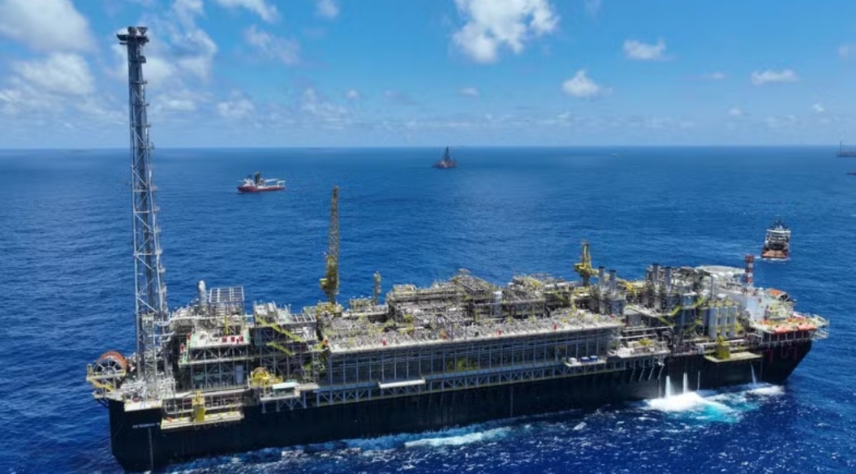 FPSO P-78 é a sétima plataforma em operação no campo de Búzios, no pré-sal da Bacia de Santos | Foto: Divulgação/Petrobras 