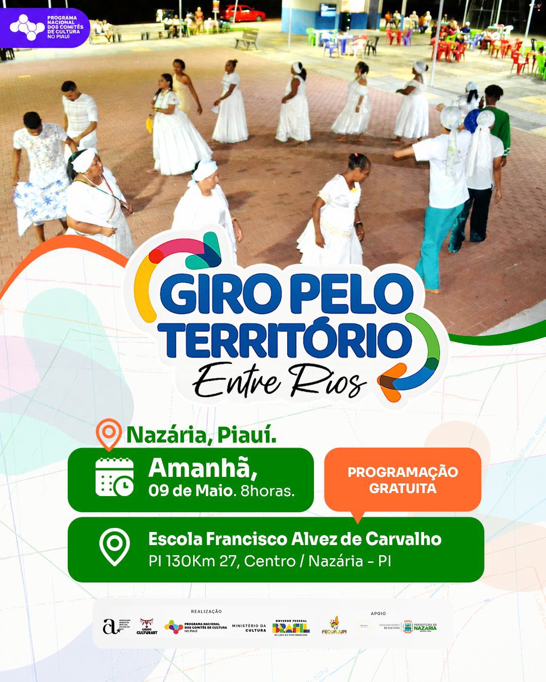 Nazária promove evento “Giro pelo Território Entre Rios” com programação cultural - Divulgação/ASCOM