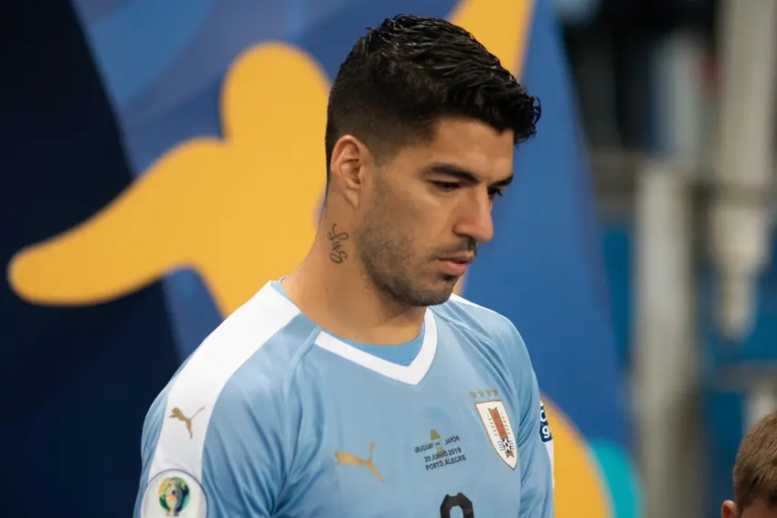 Luis Suárez defendendo a seleção uruguaia em 2019 | Foto: FramePhoto/Folhapress