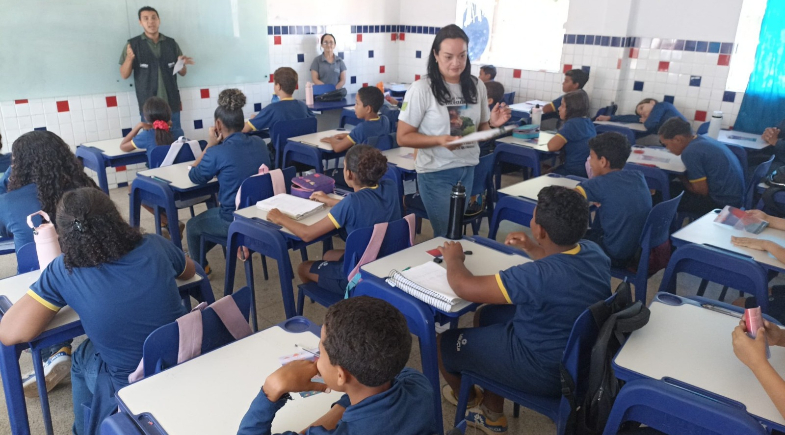 Uruçuí realiza campanha de conscientização sobre poluição sonora na Escola Municipal Arica Leal