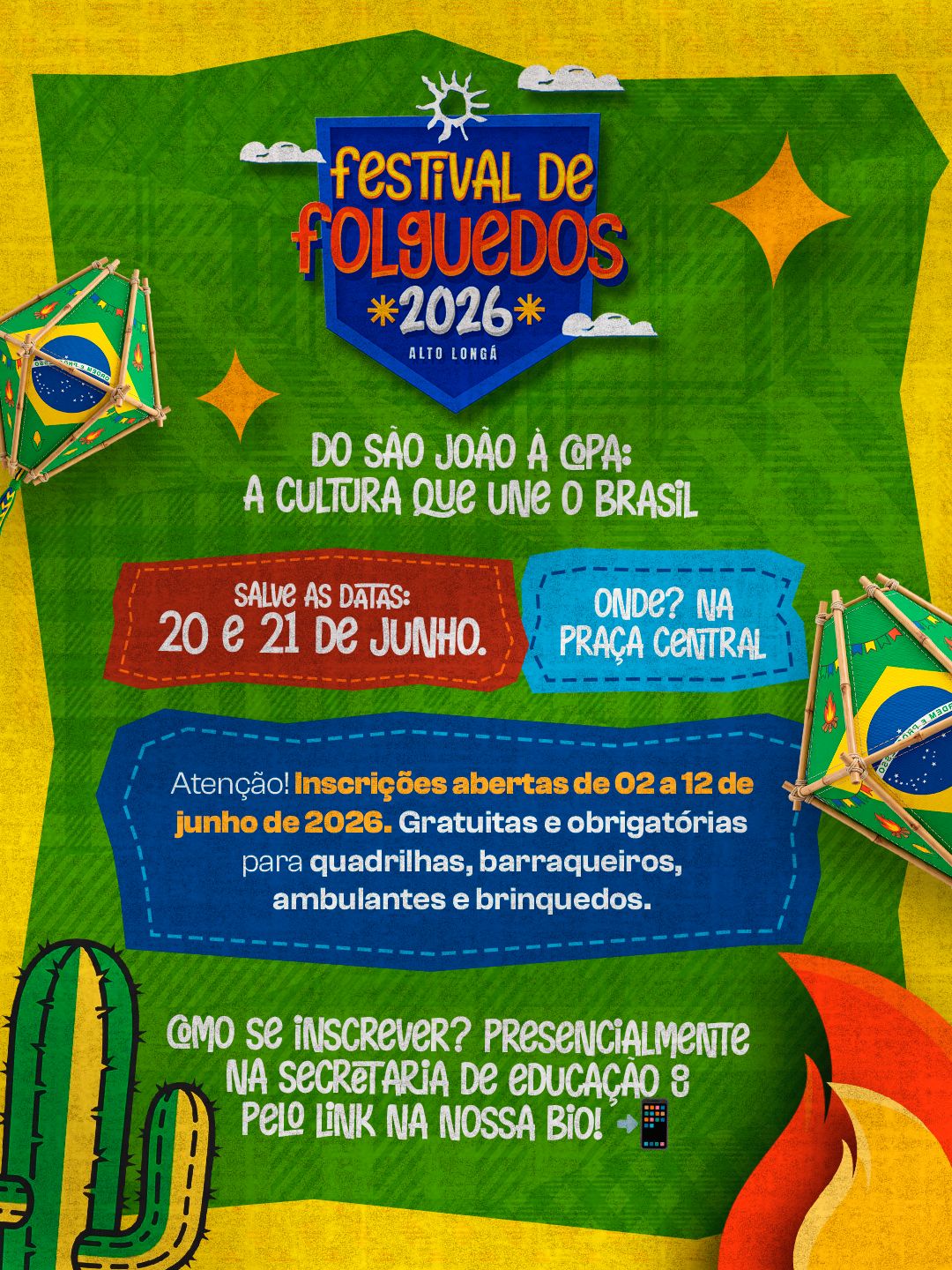 Alto Longá divulga regulamento do II Festival de Folguedos - Divulgação/ASCOM