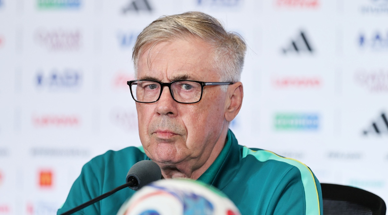 Carlo Ancelotti durante entrevista | Rafael Ribeiro/CBF