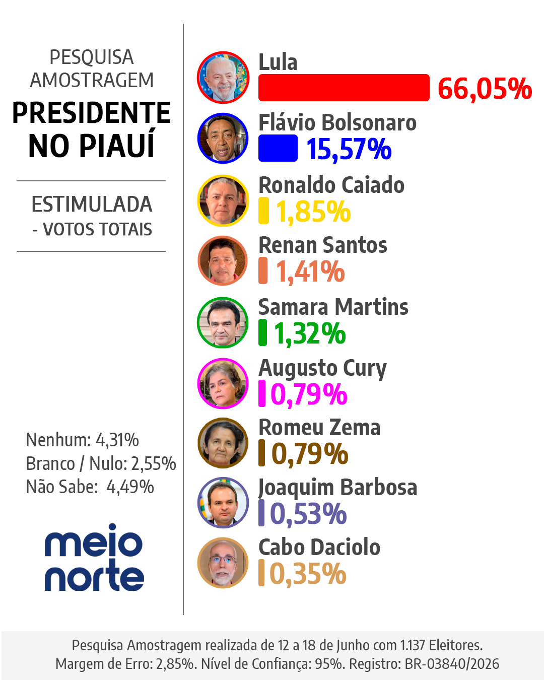 Lula tem 74,5% dos votos válidos no Piauí, aponta nova pesquisa Amostragem - Imagem 2