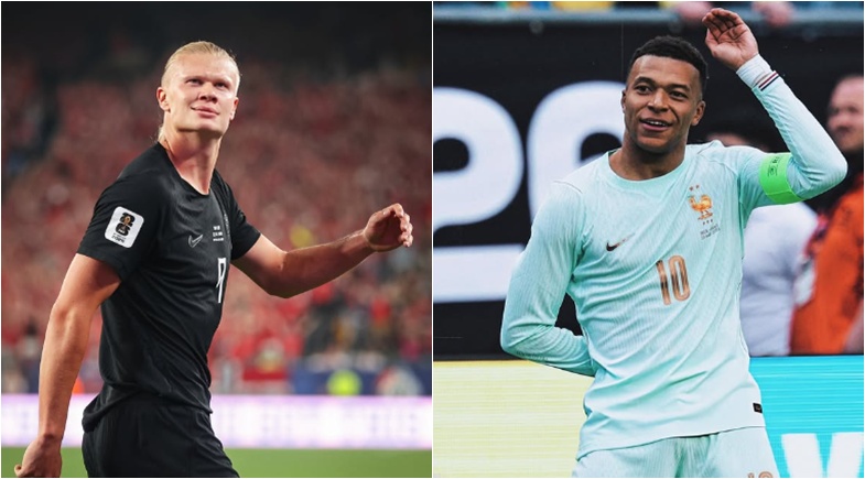 Erling Haaland e Mbappé | Reprodução/Instagram