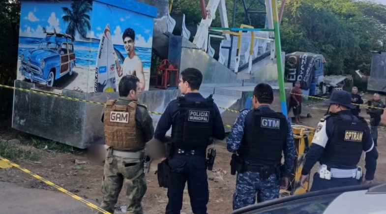 Local onde homem foi assassinado em Juazeiro do Norte | Reprodução