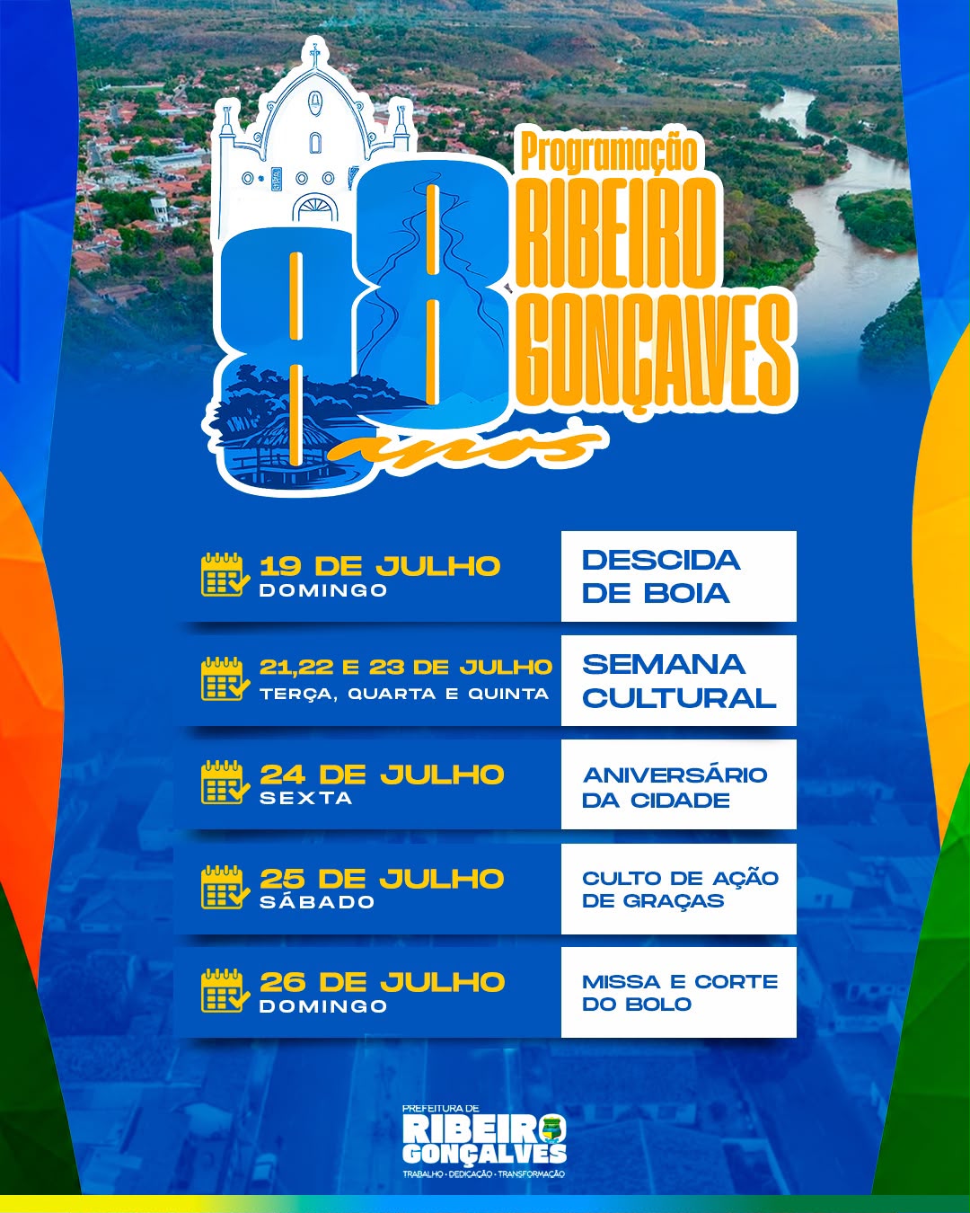  Ribeiro Gonçalves divulga a programação da comemoração de 88 anos - Divulgação/ASCOM