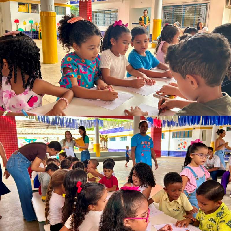  Oficina de saúde bucal para crianças da Creche Zezé Soares - Divulgação/ASCOM Oficina de saúde bucal para crianças da Creche Zezé Soares - Divulgação/ASCOM