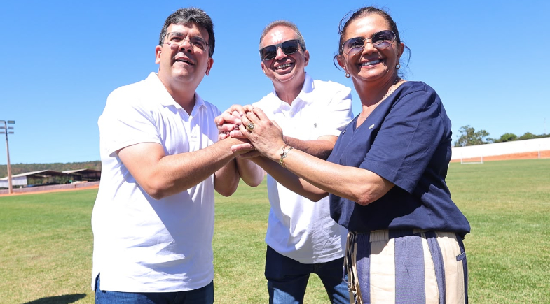Prefeita Manoelina Borges recebe governador Rafael Fonteles em Sebastião Leal