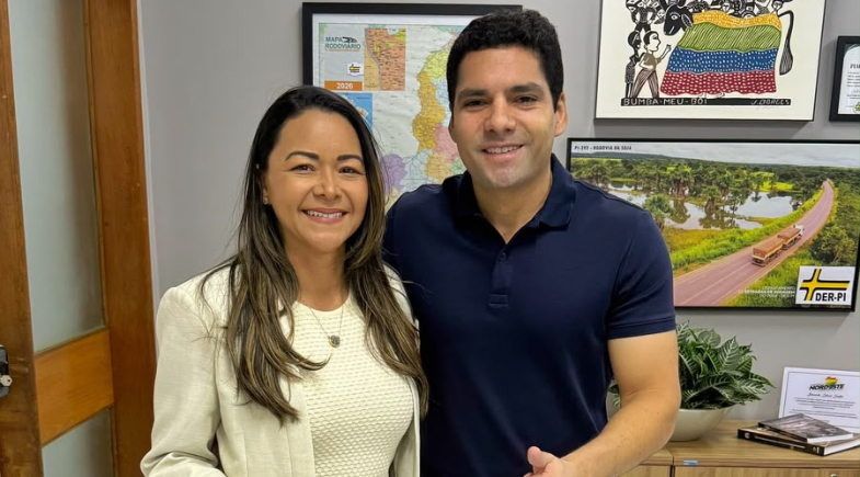 Prefeita Roselídia Lustosa busca apoio do DER-PI para fortalecer estradas vicinais de São Gonçalo do Gurguéia