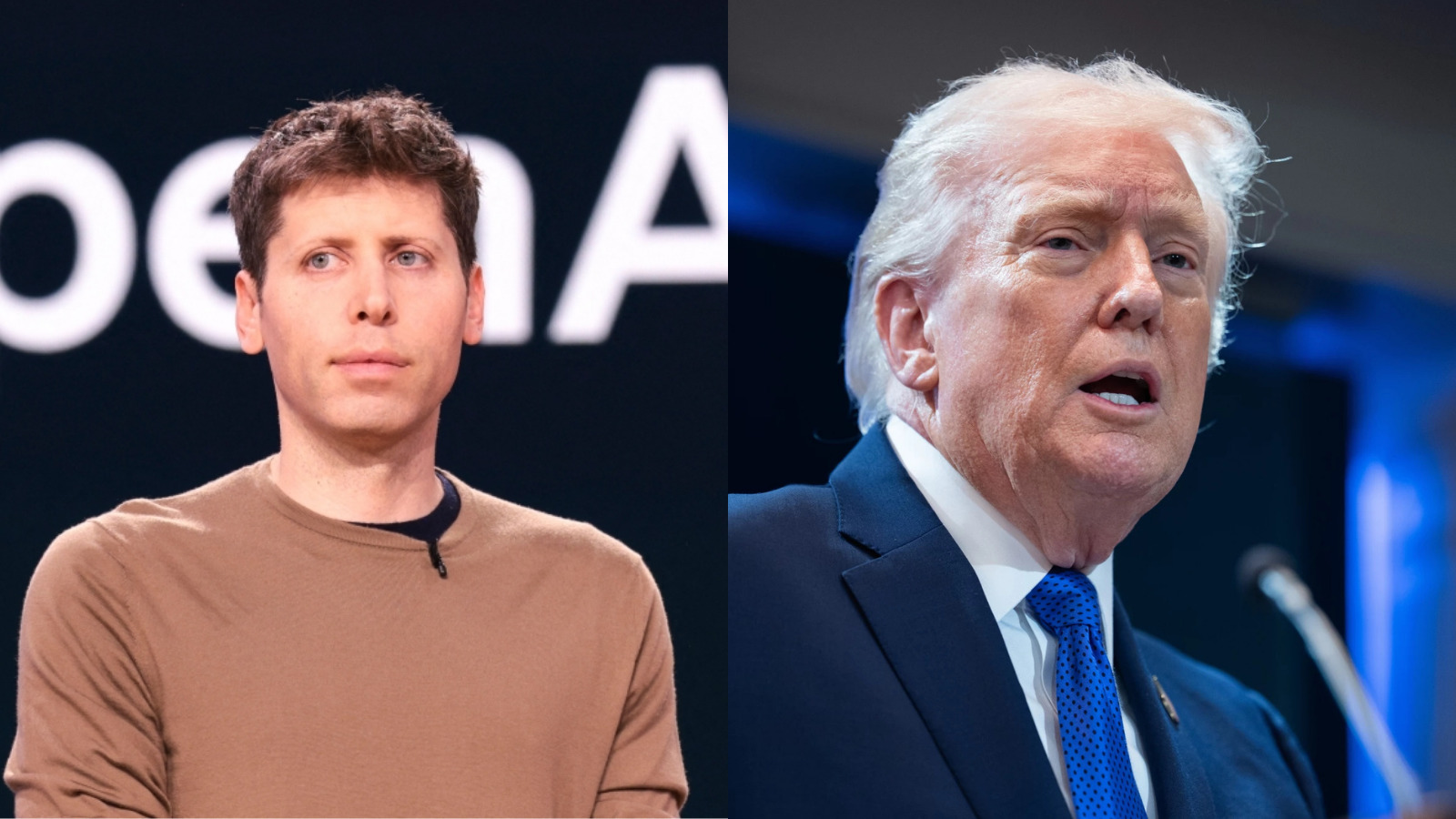CEO da OpenAI  Sam Altman e Donald Trump