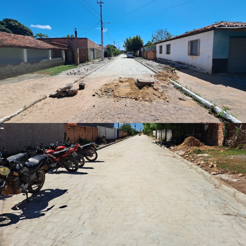 Prefeitura de São João do Arraial avança com mais de 4 mil metros de calçamento no bairro Sossego | Divulgação/Ascom