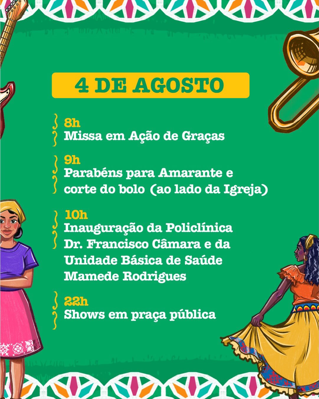Programação do VivAmar 2026 - Divulgação/ASCOMProgramação do VivAmar 2026 - Divulgação/ASCOM