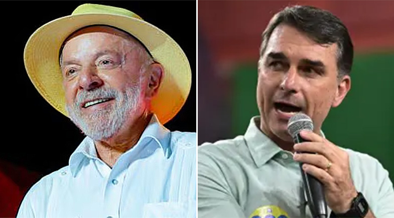 Lula e Flávio Bolsonaro | Divulgação