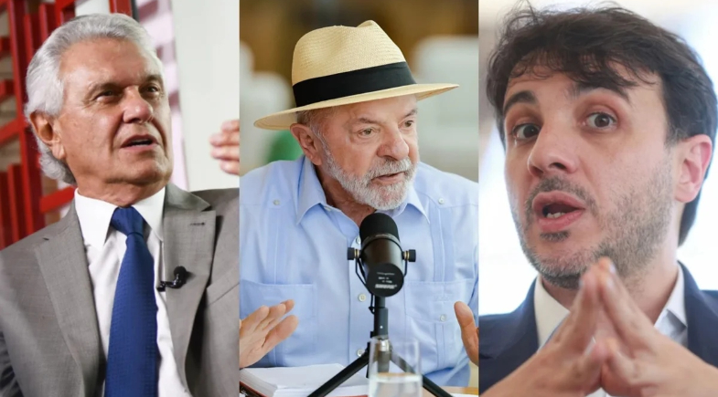  Ronaldo Caiado (PSD), Lula (PT) e Renan Santos (Missão) | Foto: Vinicius Schmidt/Metrópoles/Ricardo Stuckert/Kebec Nogueira