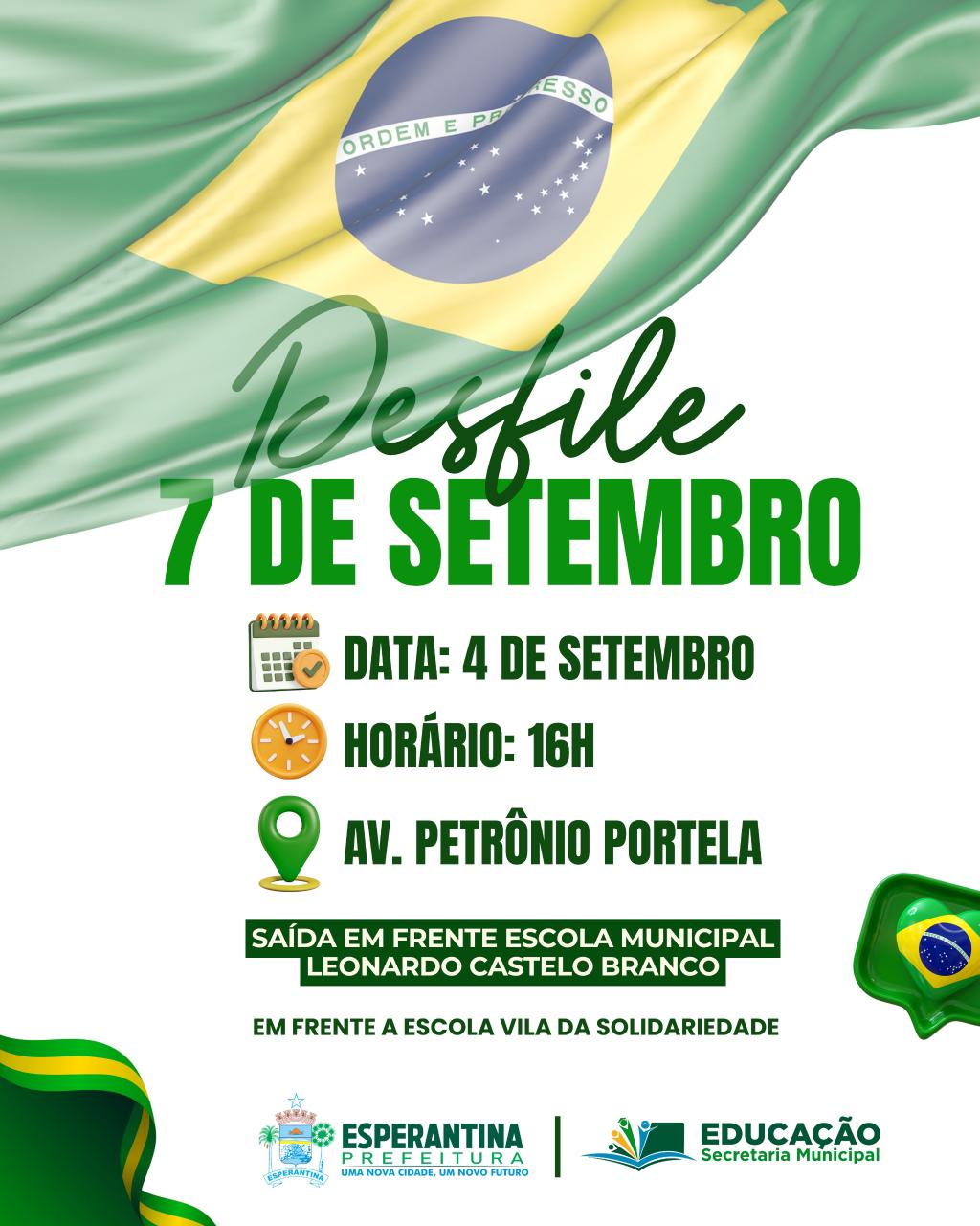 Desfile 7 de Setembro - Divulgação/ASCOM