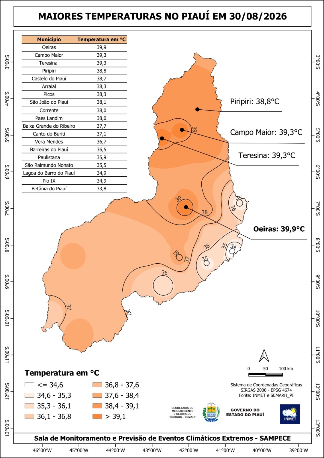 Do calor de 40°C ao frio de 14°C: cidades no Piauí registram virada brusca no tempo - Imagem 1