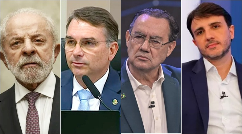 Lula, Flávio, Cury e Renan | Marcelo Camargo/Agência Brasil, Reprodução, Augusto Cury/Renato Pizzutto/Band e Manoella Mello/Globo
