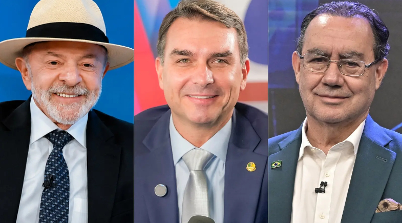 Datafolha, 1º turno: Lula 39%, Flávio Bolsonaro 36% e Cury 6% | Reprodução