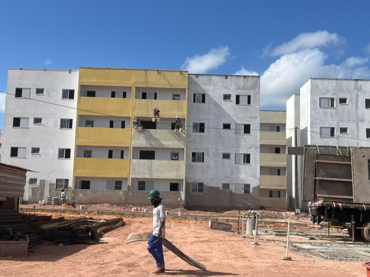 Obras do Minha Casa, Minha Vida também impulsionam a geração de empregos no Piauí (Foto: Maria Albuquerque/ Meio News)