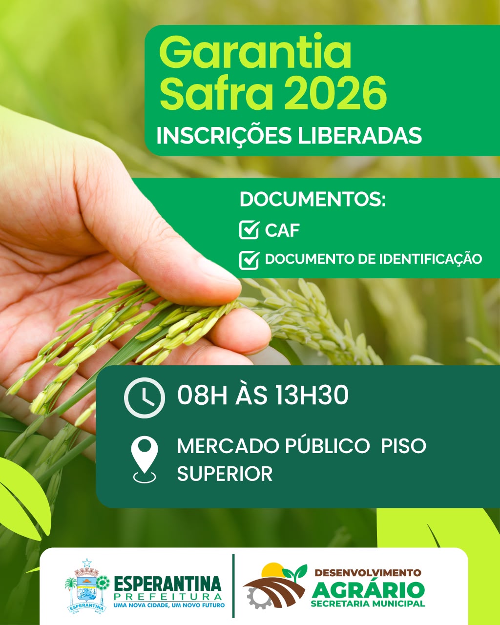 Esperantina abre inscrições para o Garantia-Safra 2026; veja como participar - Imagem 1