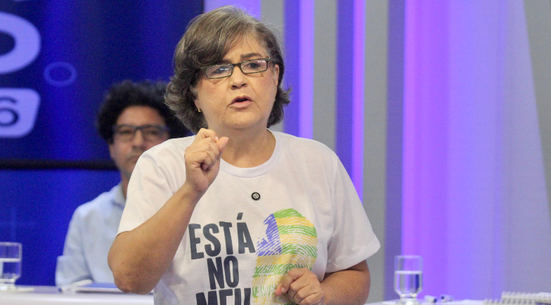 Dra. Lúcia Santos durante o debate da TV Meio Norte em 2026 | Raíssa Morais/Meio News