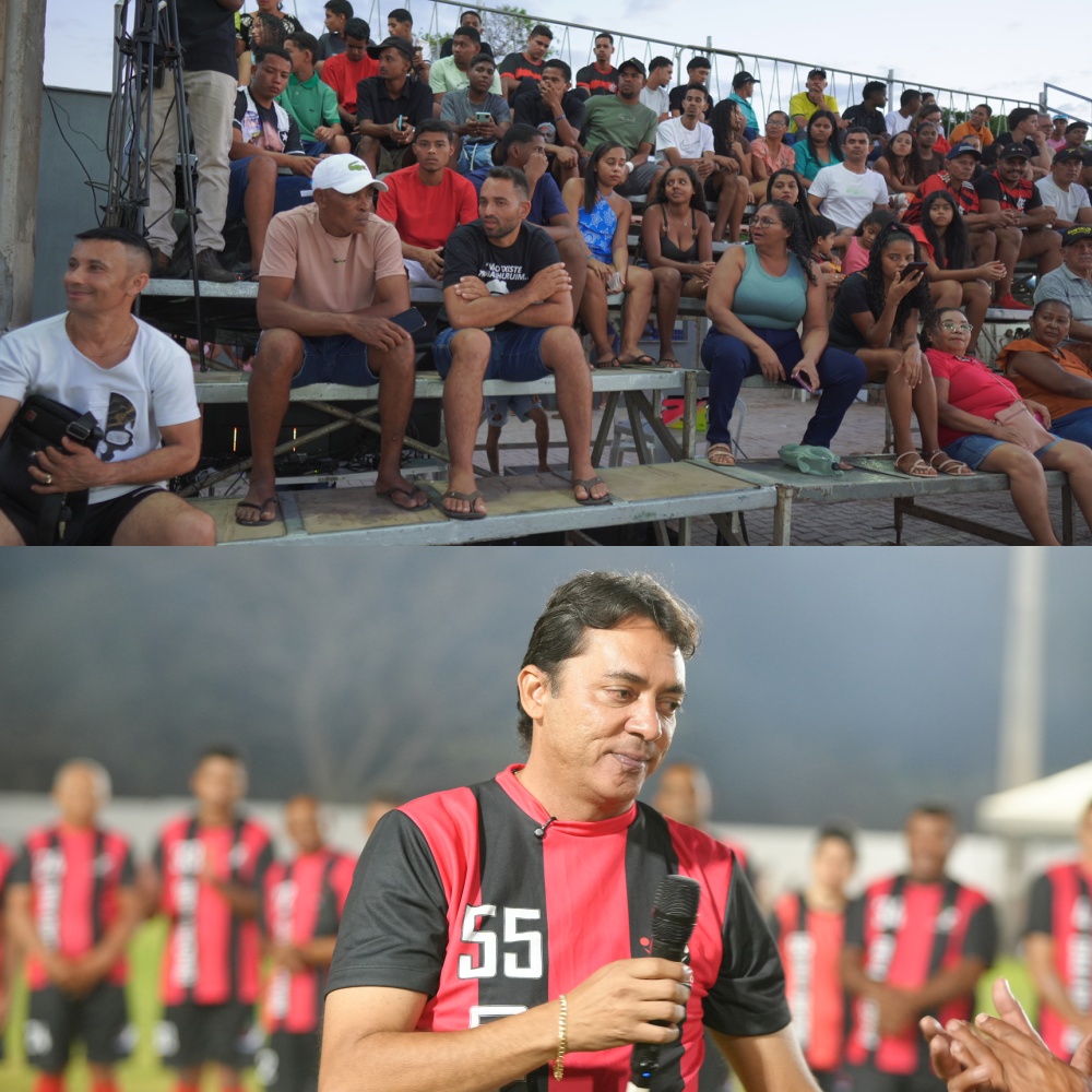Riacho Frio inaugura Estádio Municipal Almizão com jogo festivo entre Túlio Maravilha e Ronaldo Angelim | Divulgação/AscomRiacho Frio inaugura Estádio Municipal Almizão com jogo festivo entre Túlio Maravilha e Ronaldo Angelim | Divulgação/Ascom