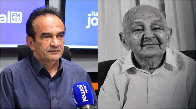 Elizeu Aguiar, candidato do Novo e o pai, Raimundo Paulino Aguiar | Raíssa Morais/MeioNews e Reprodução