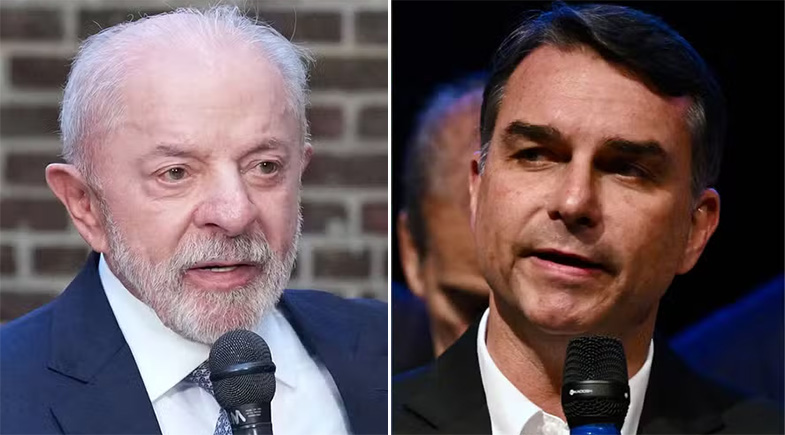 Lula e Flávio Bolsonaro | Divulgação