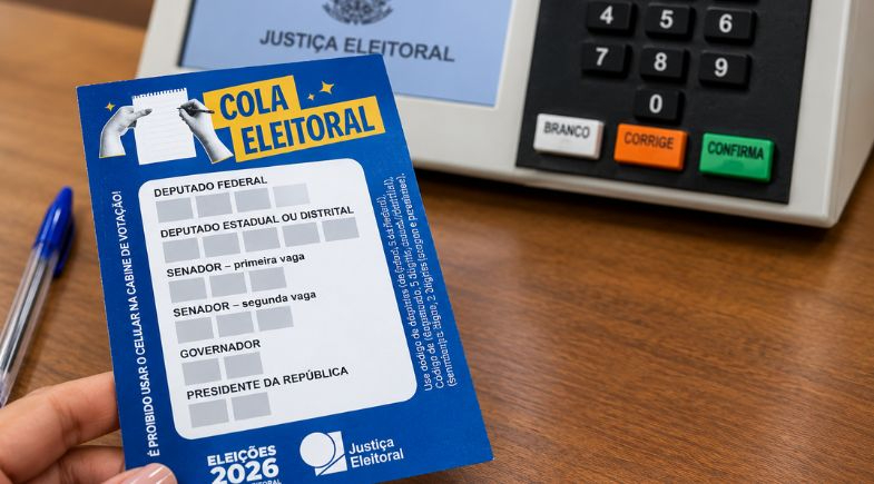Justiça Eleitoral disponibiliza "colinha" para votação  | Gerada com IA