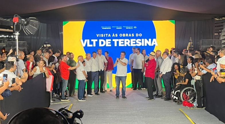Lula acompanha avanço das obras de modernização do VLT de Teresina durante visita ao Piauí | Meio News